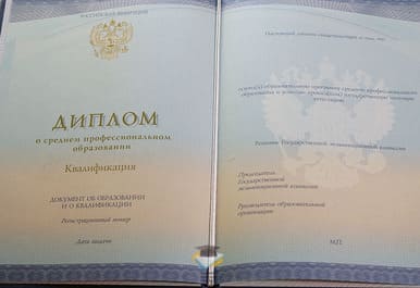 Диплом Воронежского государственного профессионально-педагогического колледжа 2014-2020 годов